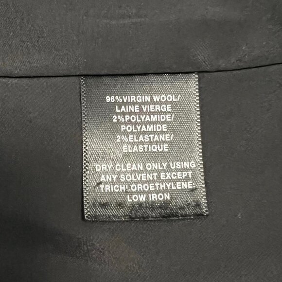 Lafayette 148 New York Virgin Wool One-Button Blazer Gray Size 4 - Picture 7 of 7